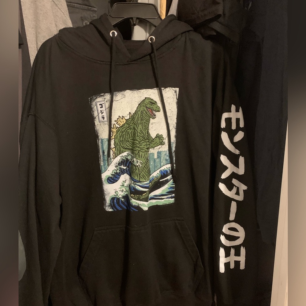 Boys large godzilla hoodie